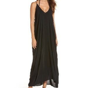 Elegant Black Maxi Dress - Cover up